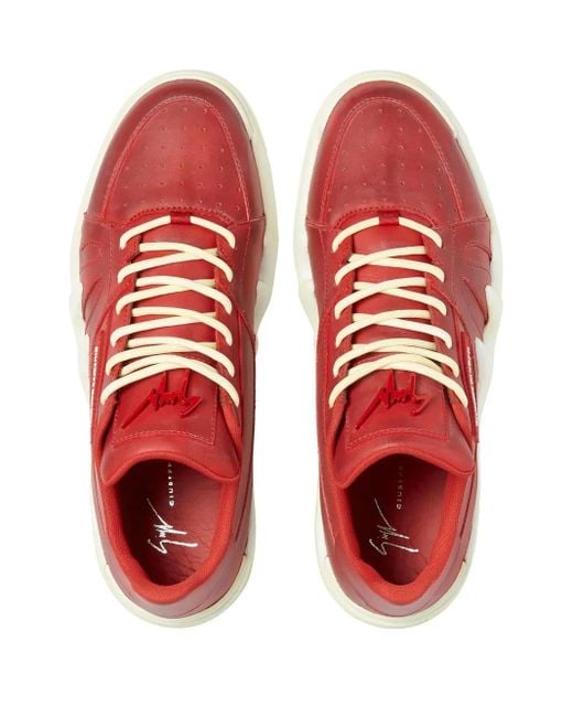 Giuseppe Zanotti Sneakers Mit Logo-Schild in Red für Herren