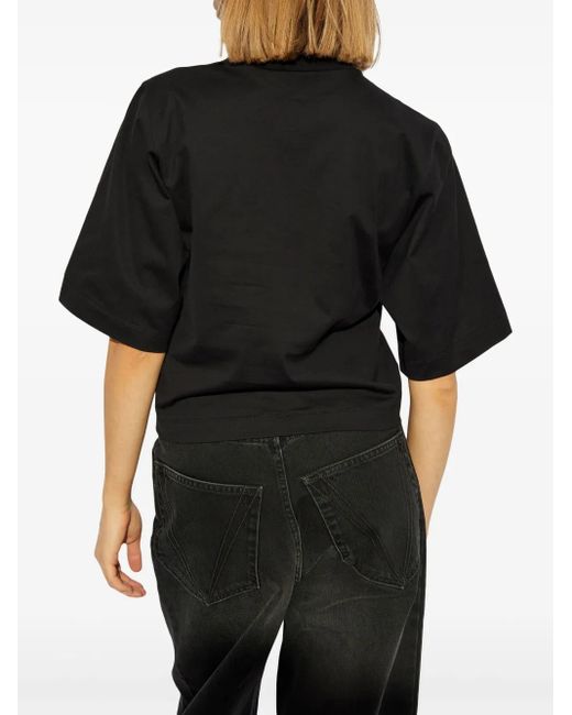 Palm Angels Black T-Shirt With Logo