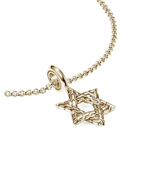 John Hardy Metallic 14K Jh Essential Star Of David Necklace