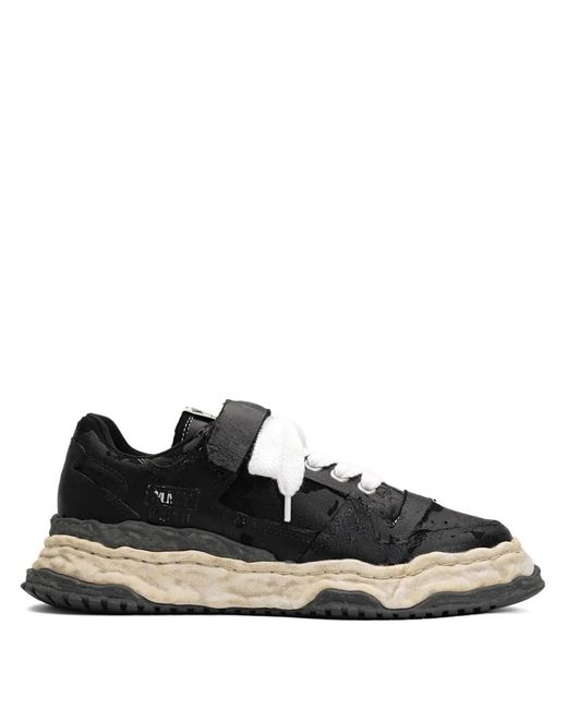 Maison Mihara Yasuhiro Black Keith Torn-Film Low-Top Sneakers