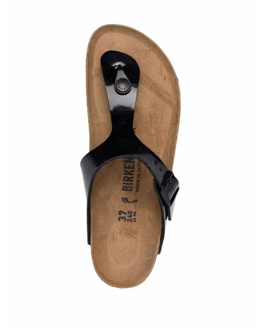 Birkenstock Black Gizeh Patent-Leather Sandals