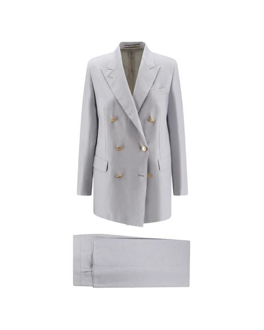 Traje Con Doble Botonadura Tagliatore de color Gray