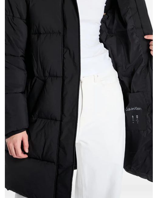 Manteau À Taille Ceinturée Calvin Klein en coloris Black