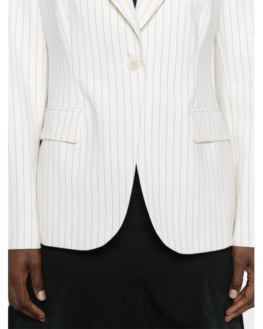P.A.R.O.S.H. White Pinstriped Blazer