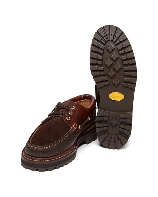 G.H.BASS Brown 1876 Camp Moc Boat Shoes for men