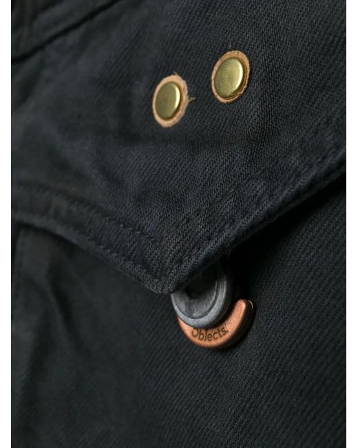 Objects IV Life Black Button-Up Cotton Jacket for men