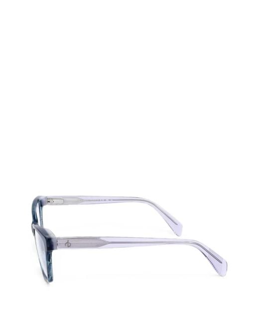 Rag & Bone Blue Geometric-Frame Glasses