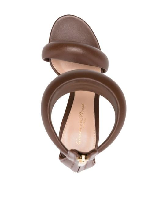 Sandalias Bijoux con tacón de 100 mm Gianvito Rossi de color Natural