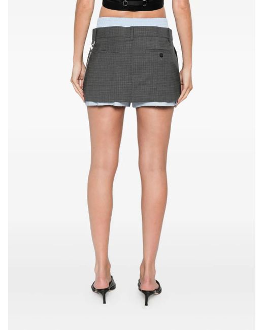 Alexander Wang Geplooide Shorts Met Sleutelhanger in het Black