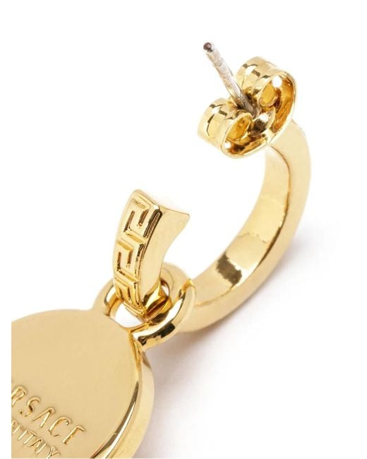 Versace Metallic Earrings Metal Strass