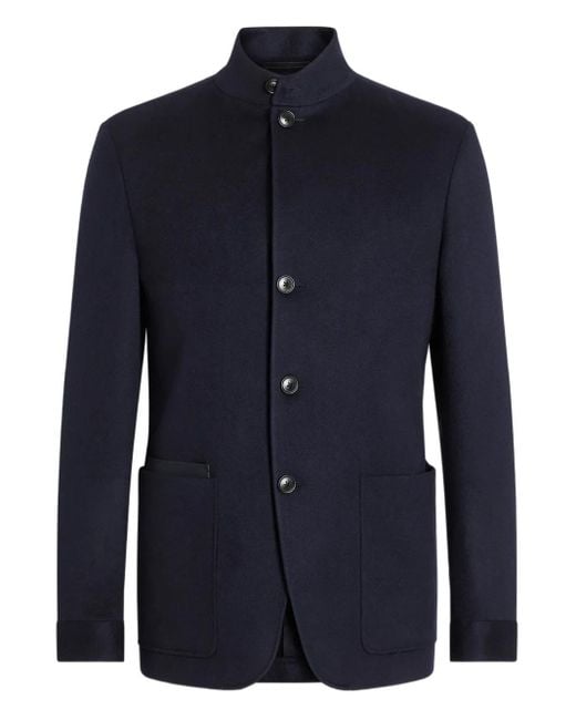 Zegna Blue Oasi Cashmere Il Conte Jacket for men