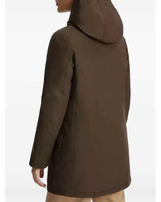 Woolrich Green Fur-Trimmed Hooded Jacket