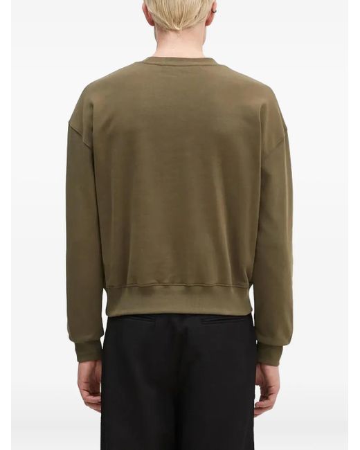 ANDERSSON BELL Green Embroidered Cotton Sweatshirt