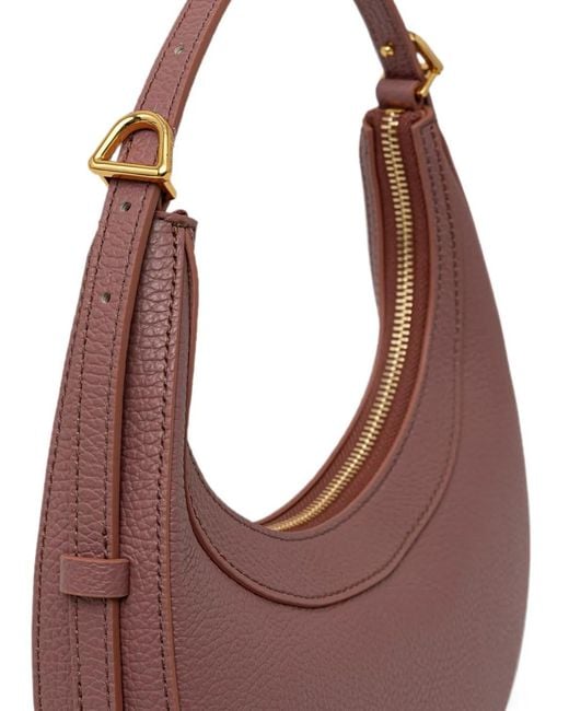 Coccinelle Pink Mini Whisper Grained Leather Tote Bag