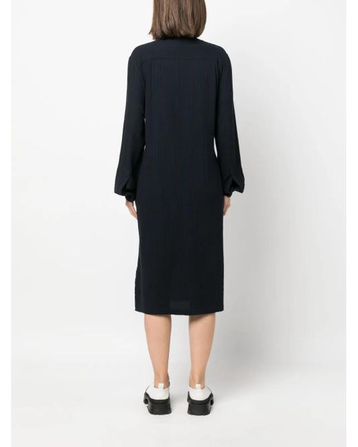 Henrik Vibskov Black Spread-Collar Shirtdress