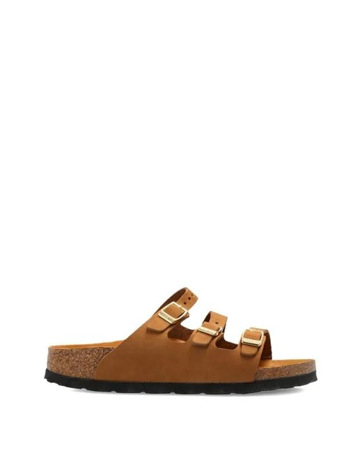 Birkenstock Brown Florida Fresh Mink Nubuck Sandal