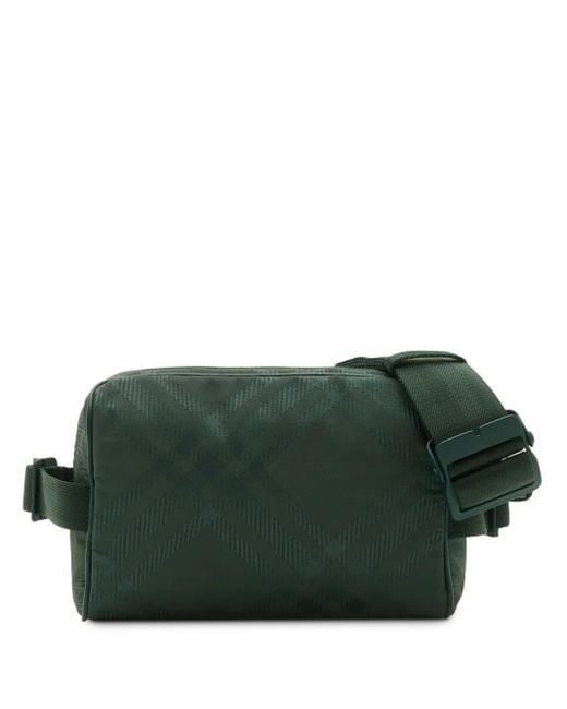 Burberry Karierte Jacquard-Gürteltasche in Green für Herren