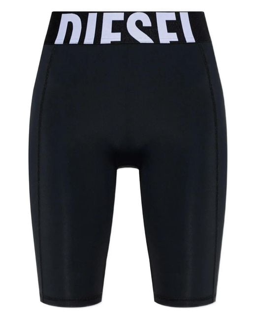 DIESEL Blue Logo-Waistband Shorts