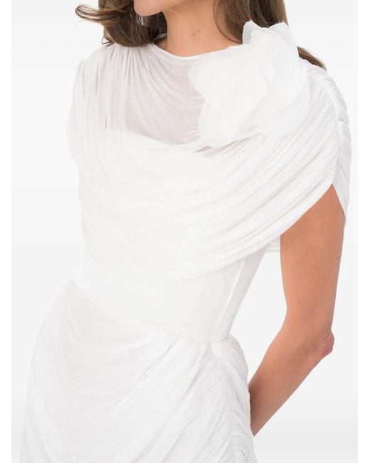 Ana Radu White Fleur Dress