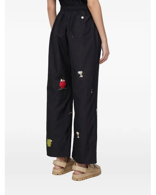 Soulland Black Drawstring-Waist Trousers