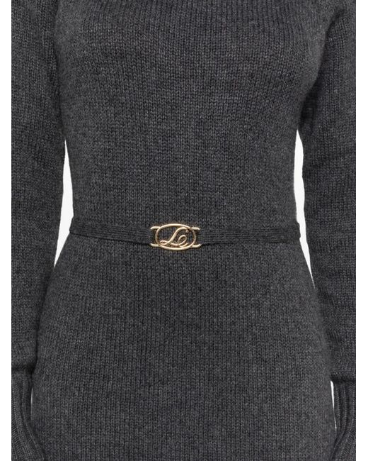 Twinset Black Roll-Neck Maxi Dress