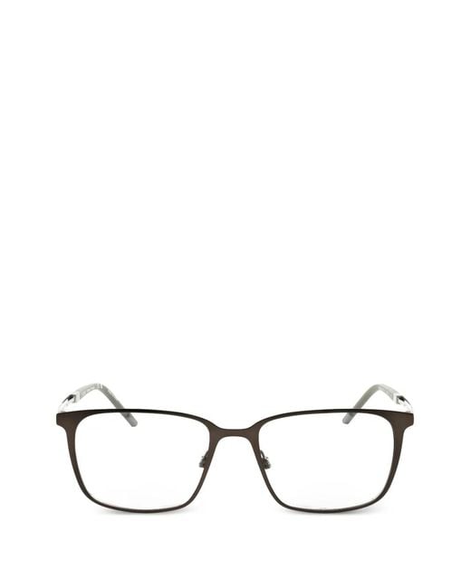 Flexon Gray Rectangle-Frame Glasses for men
