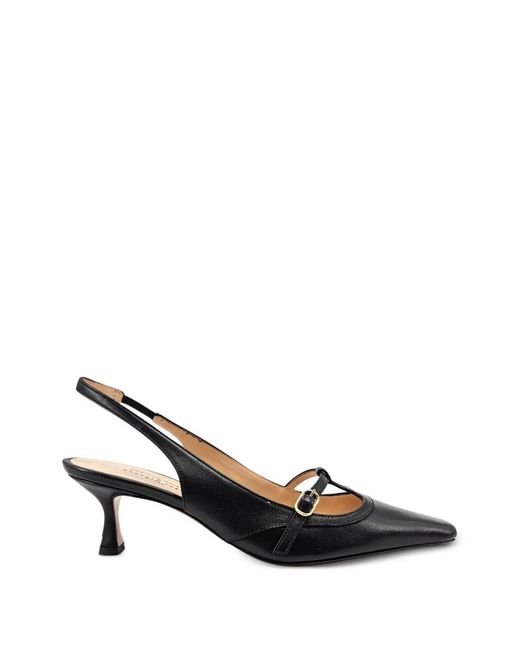 Madison Maison Black Penny Buckle Slingback Pumps