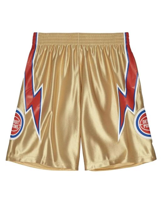 Mitchell & Ness "Nba Detroit Pistons 1978" 75Th Swingman Shorts in het Natural voor heren