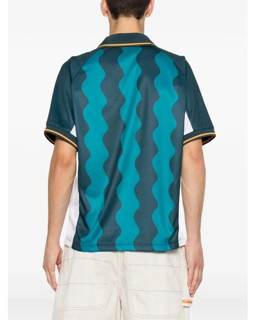 Polo Con Logo Estampado Replay de color Blue