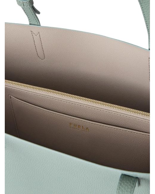 Furla Blue L Ava Leather Tote Bag