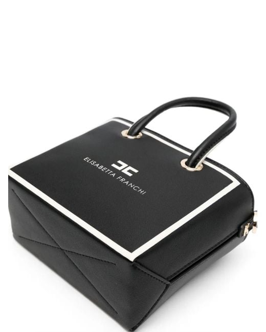 Elisabetta Franchi Black 24/7 Mini-Tasche Mit Logo-Print