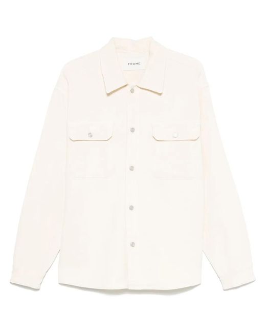 FRAME White Canvas Shirt for men
