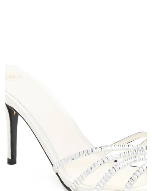 ALEVI White Penelope Xtal 95 Crystal-Embellished Sandals