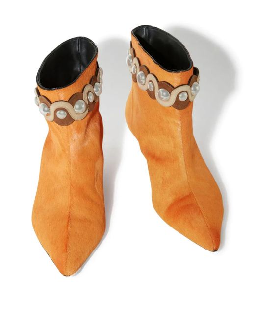 Emilio Pucci Orange Ng Stiefeletten 20Mm