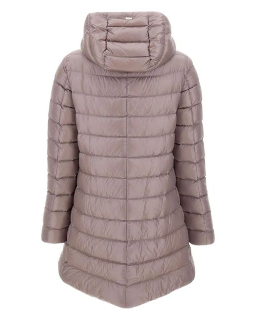 Herno Purple Gesteppte Daunenjacke Mit Kapuze