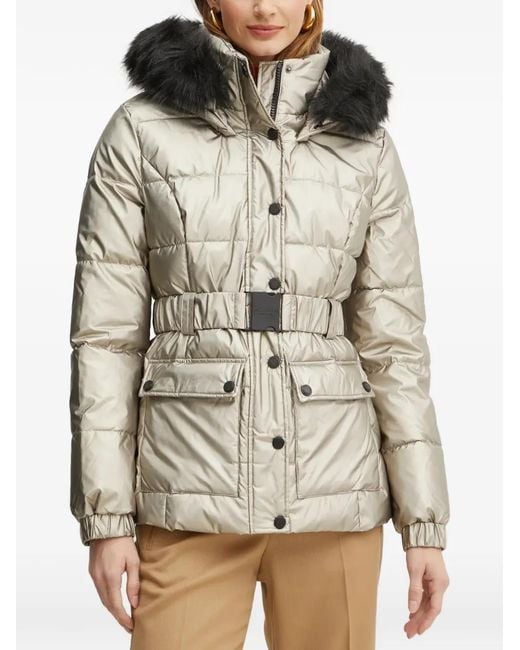 Morgan Natural Hooded Belted Jacket