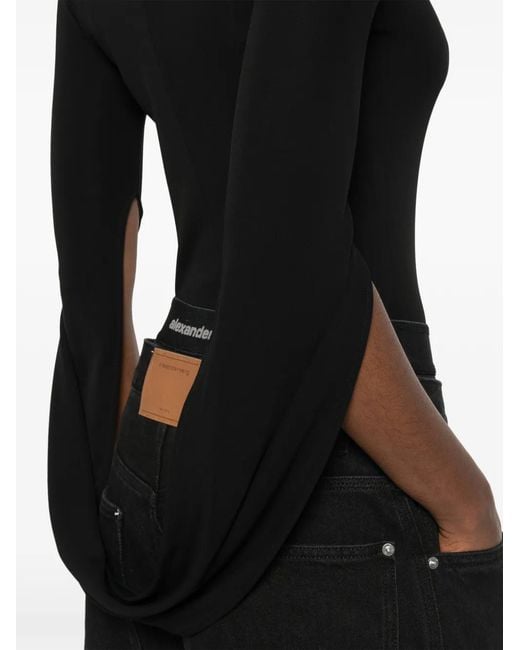 Alexander Wang Gedrapeerde Blouse in het Black