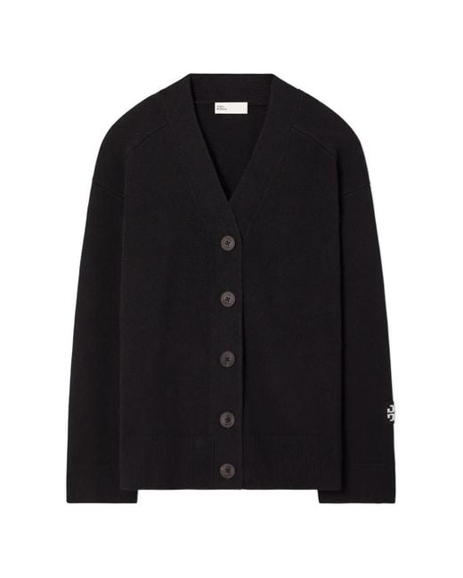 Tory Burch Black Wool Cardigan