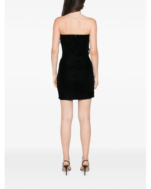 Adamaris Black Crystal-Embellished Strapless Mini Dress