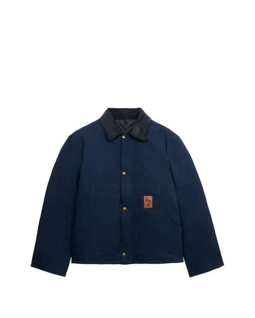 Fortela Blue New Old Corduroy Collar Cotton Jacket for men