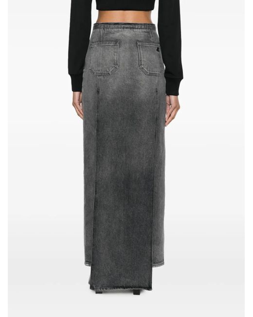 Courreges Heritage カットアウト デニムスカート Gray