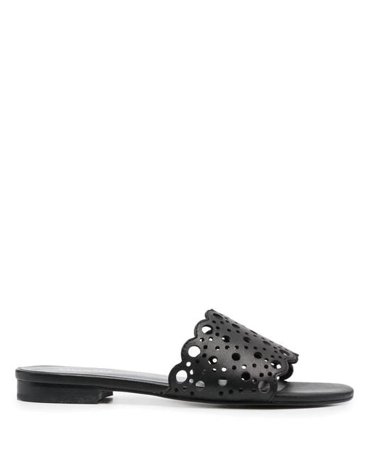 Twinset Black Slip-On Flat Sandals