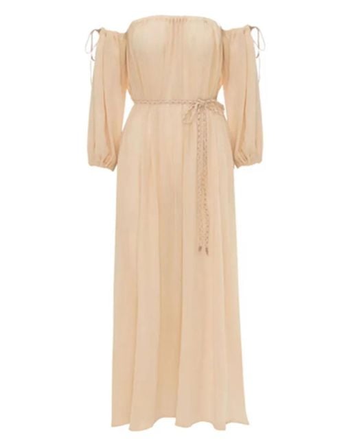 Caravana Natural Kikab Off-Shoulder Midi Dress