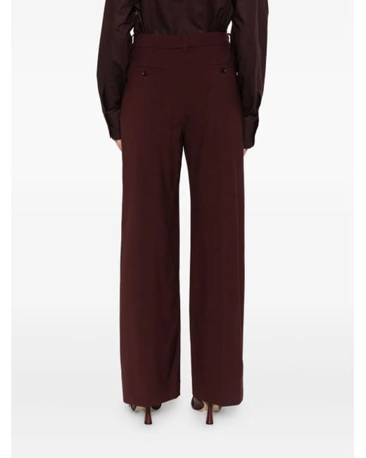 Pantalon Droit À Design Plissé Maje en coloris Purple