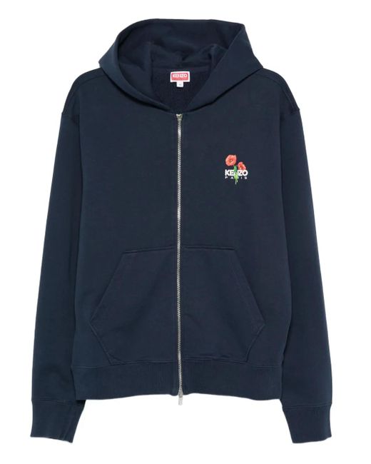 メンズ KENZO フローラル パーカー Blue