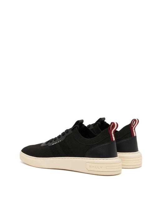 Bally Black Logo-Motif Panelled Sneakers for men