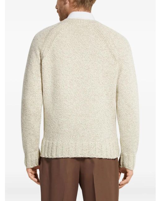 Zegna Trui Met Raglan Mouwen En V-Hals in het White voor heren