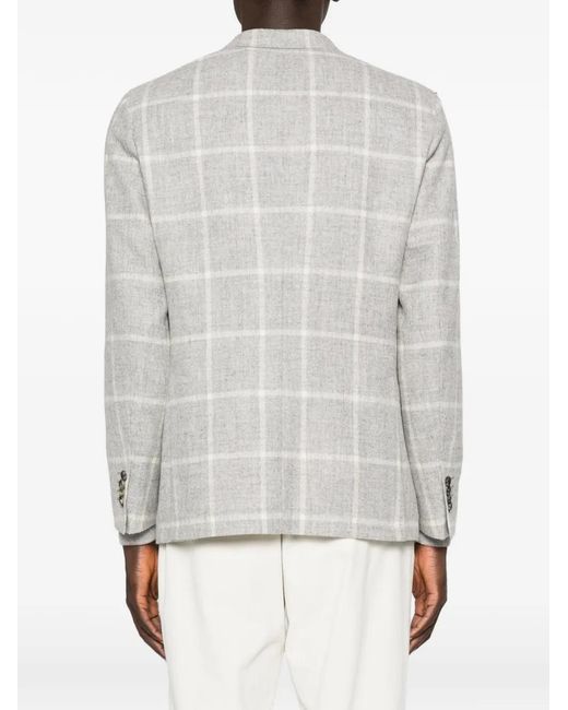 Latorre Gray Check-Pattern Blazer for men