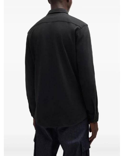 メンズ Boss Cotton Shirt Blue