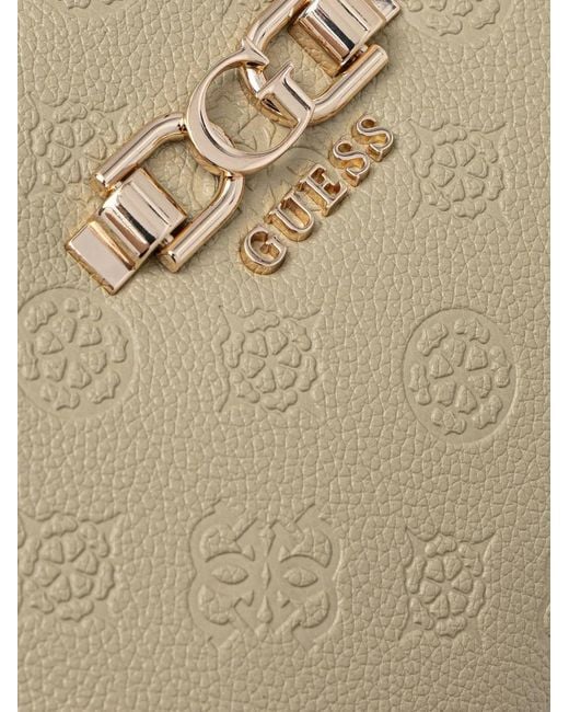 Guess Natural Anise Logo-Embossed Tote Bag